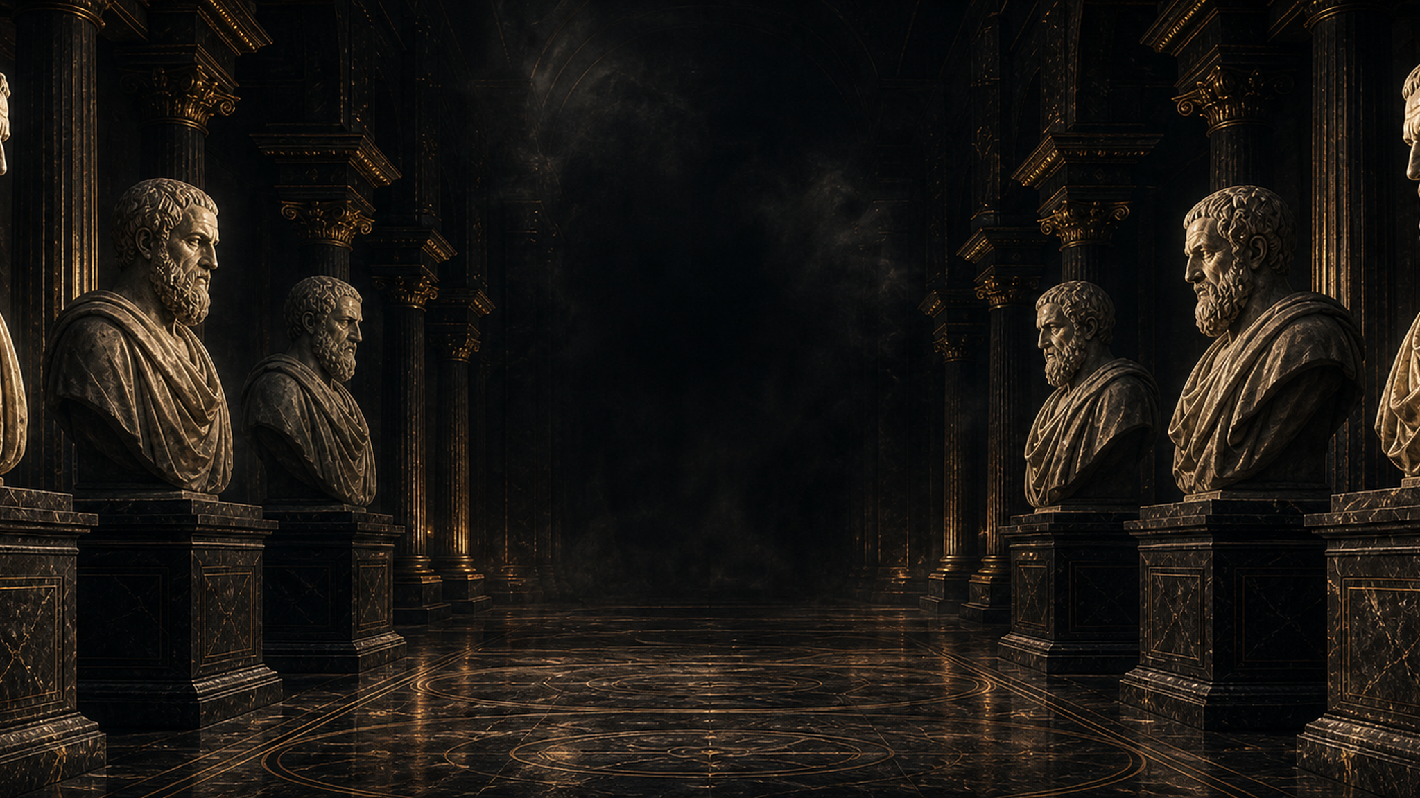 Philosophy marble corridor wide banner