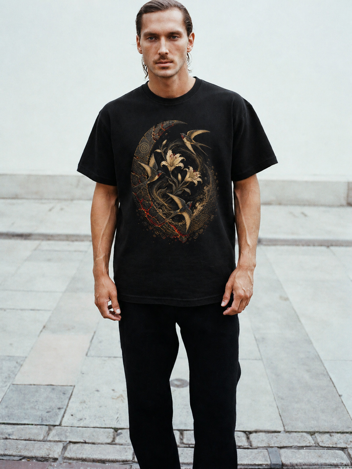 Akrotiri Spring Cycle T-Shirt — male lifestyle scene 1 in Athens