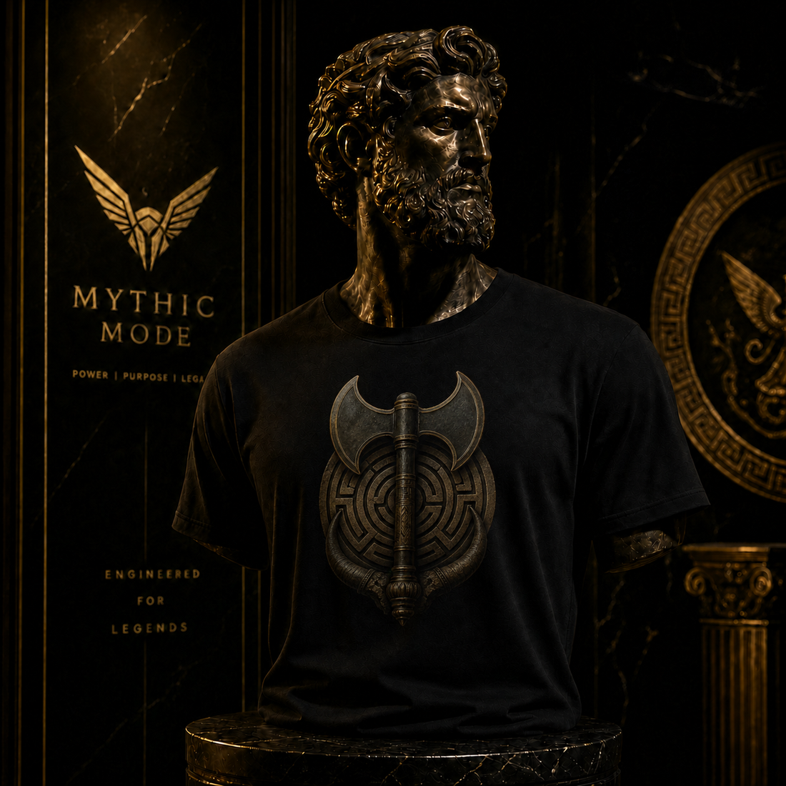 Labrys of Knossos T-Shirt — Mythic Mode primary scene
