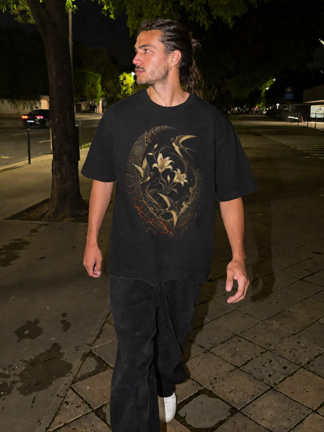 Akrotiri Spring Cycle T-Shirt — male lifestyle scene 2 in Athens