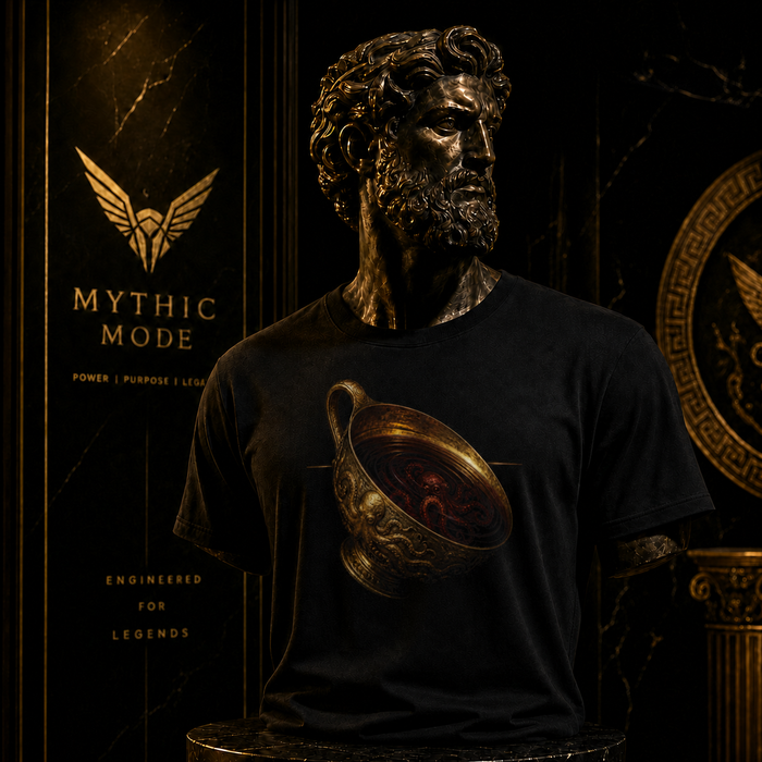 Wine-Dark Sea Cup T-Shirt — Mythic Mode primary scene