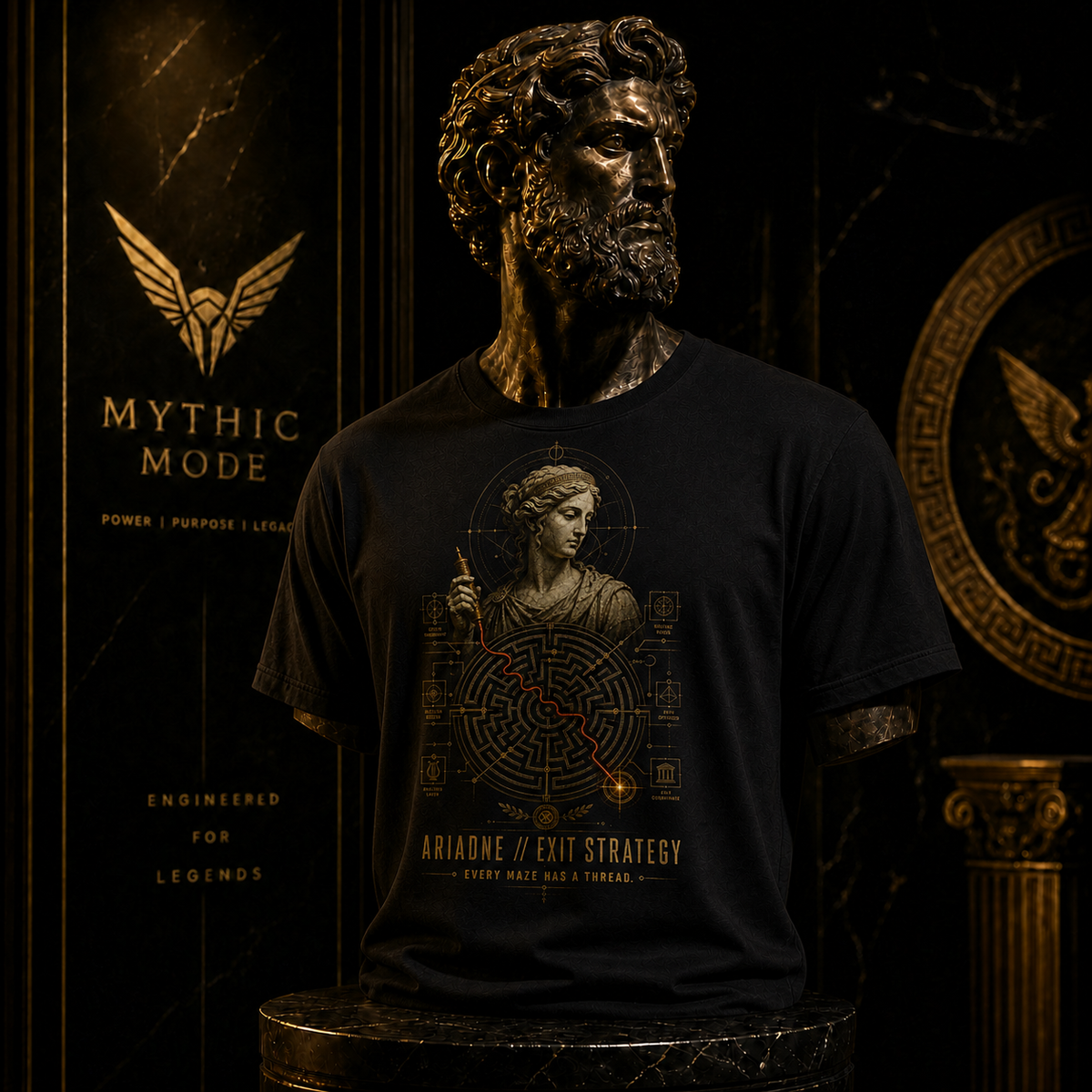 Ariadne Exit Strategy T-Shirt — Mythic Mode primary scene