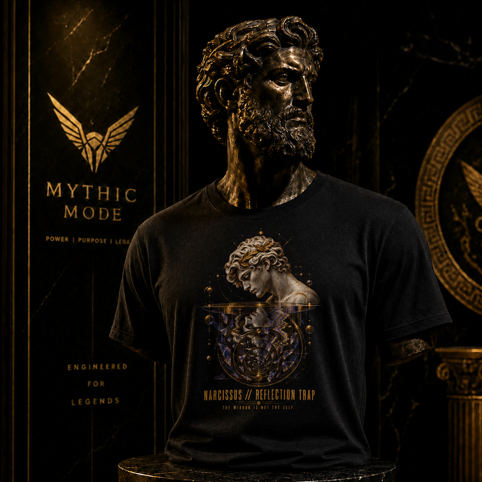 Narcissus Reflection Trap T-Shirt — Mythic Mode primary scene