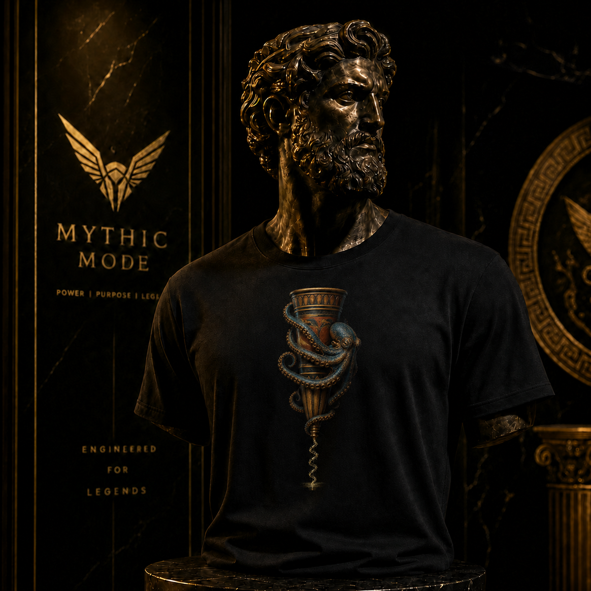 Octopus Rhyton T-Shirt — Mythic Mode primary scene
