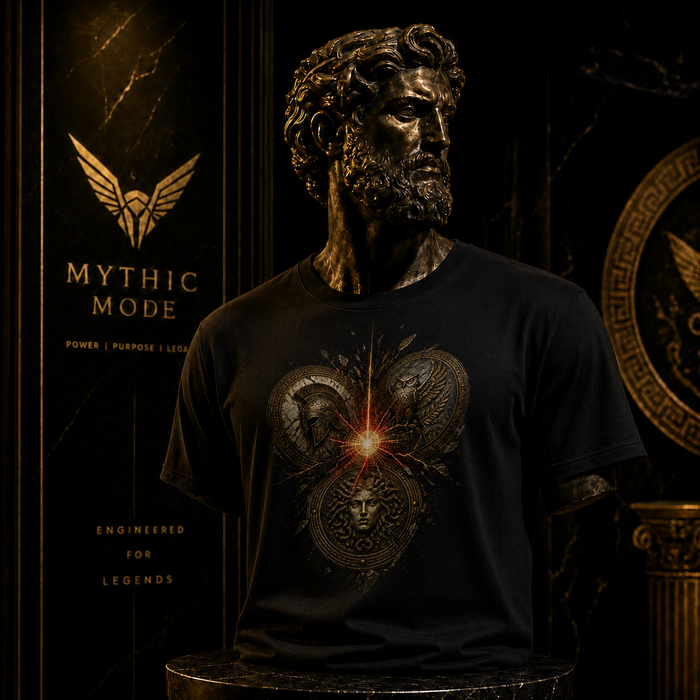 Kouretes Shield Circle T-Shirt — Mythic Mode primary scene