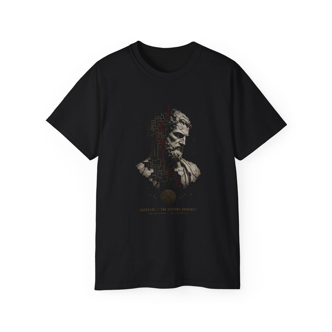 Daedalus Systems Architect black T-shirt — Printify front view