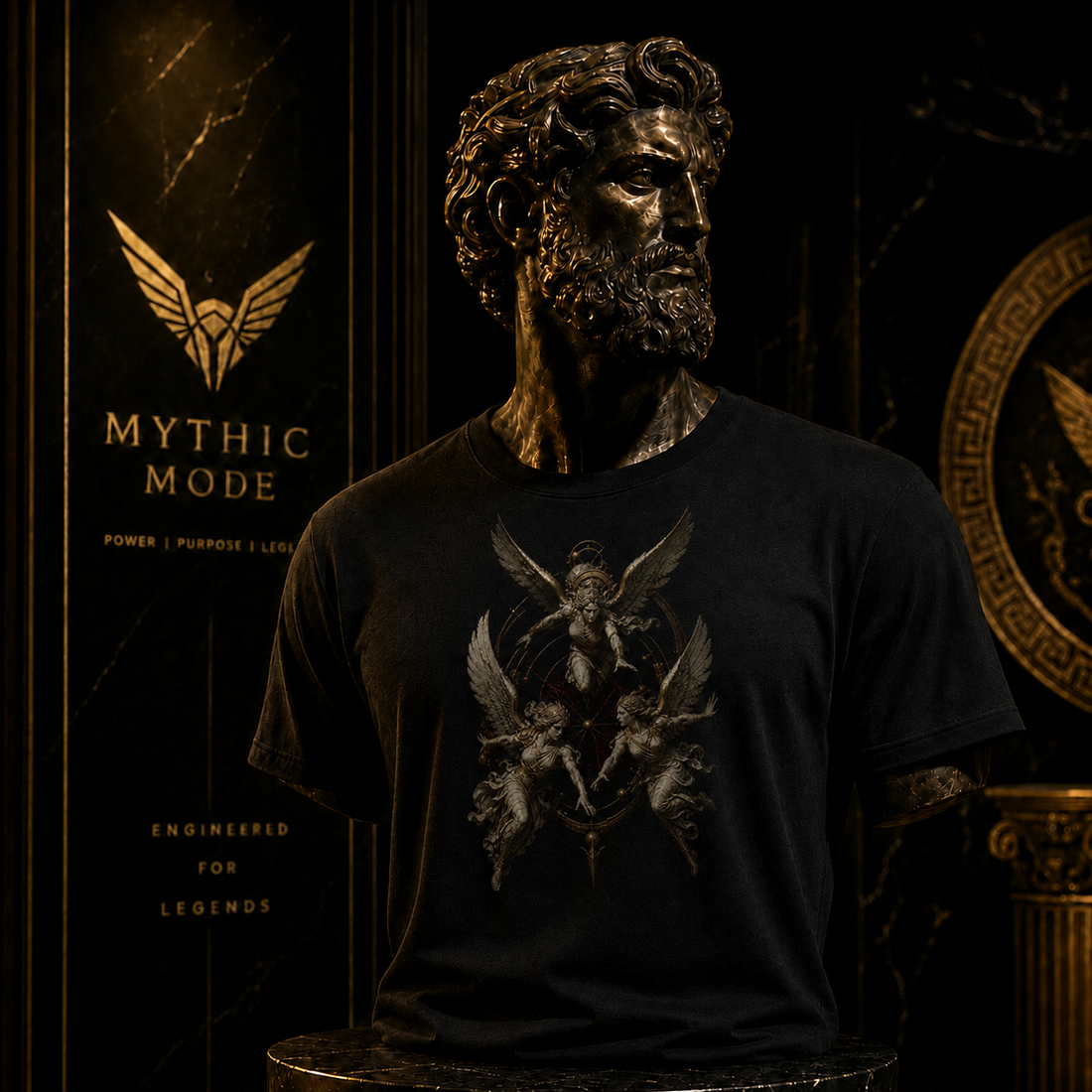 Erinyes Triple Pursuit T-Shirt — Mythic Mode primary scene
