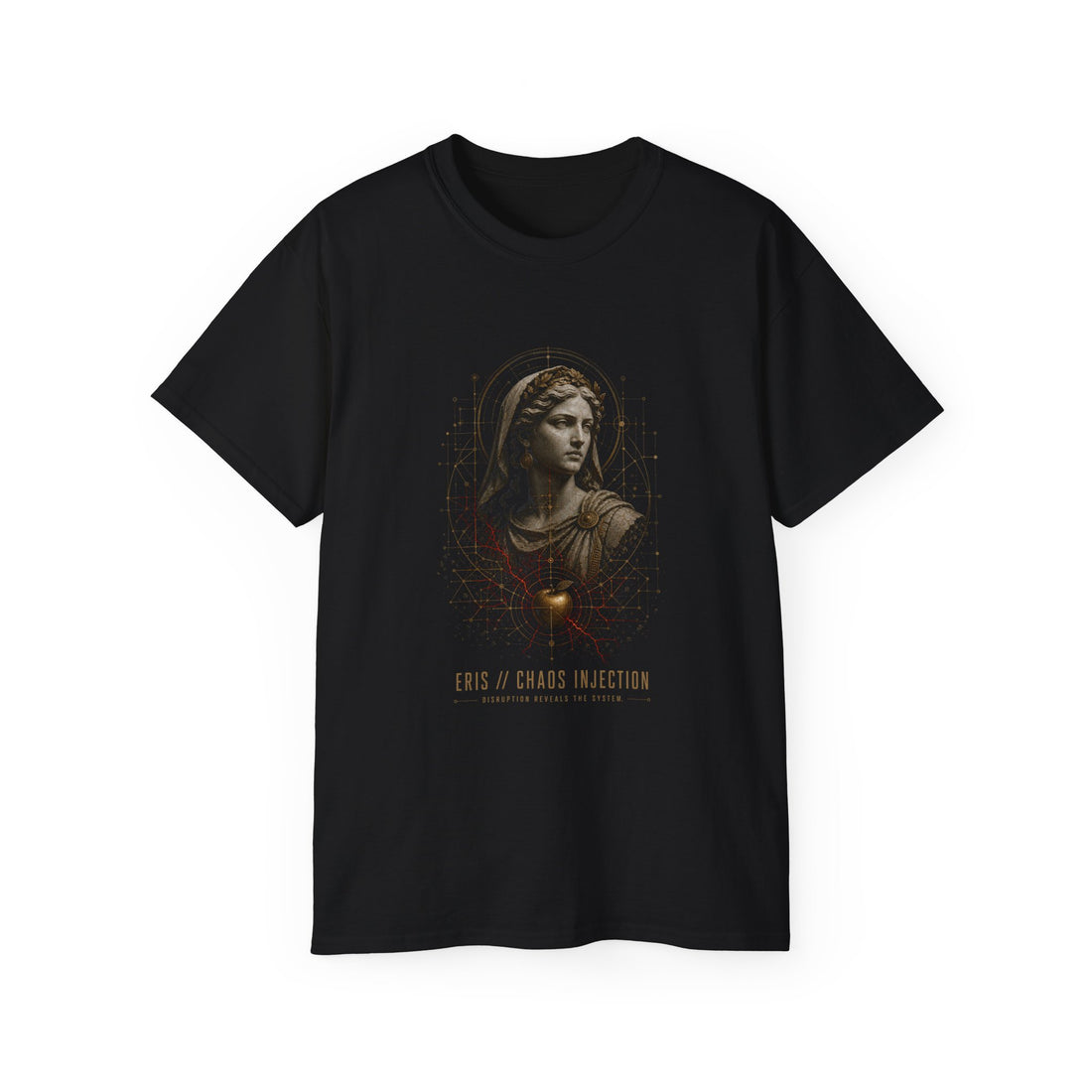 Eris Chaos Injection T-Shirt — Printify front view