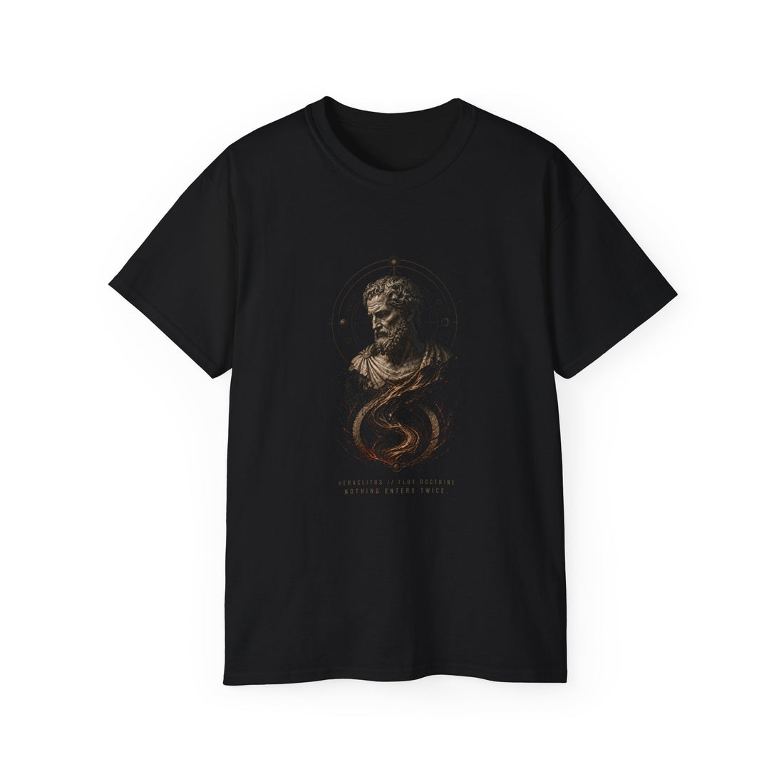 Heraclitus Flux Doctrine T-Shirt — Printify front view