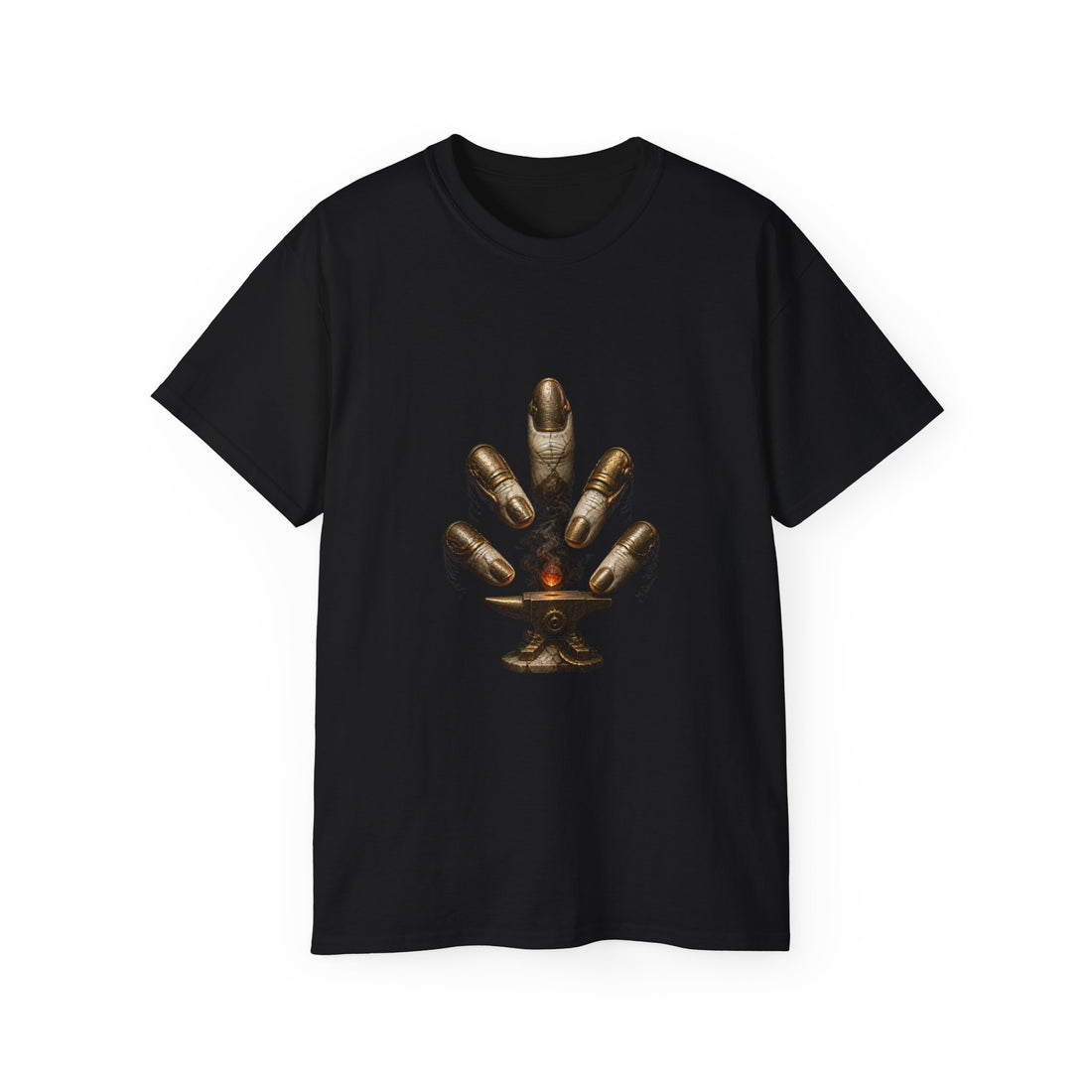 Cretan Dactyl Hand Forge T-Shirt — Printify front view