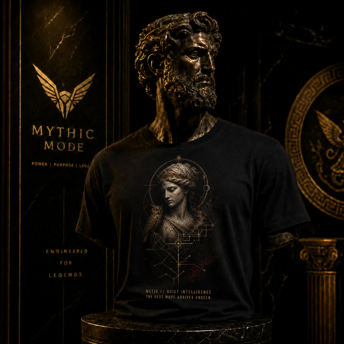 Metis Quiet Intelligence T-Shirt — Mythic Mode primary scene