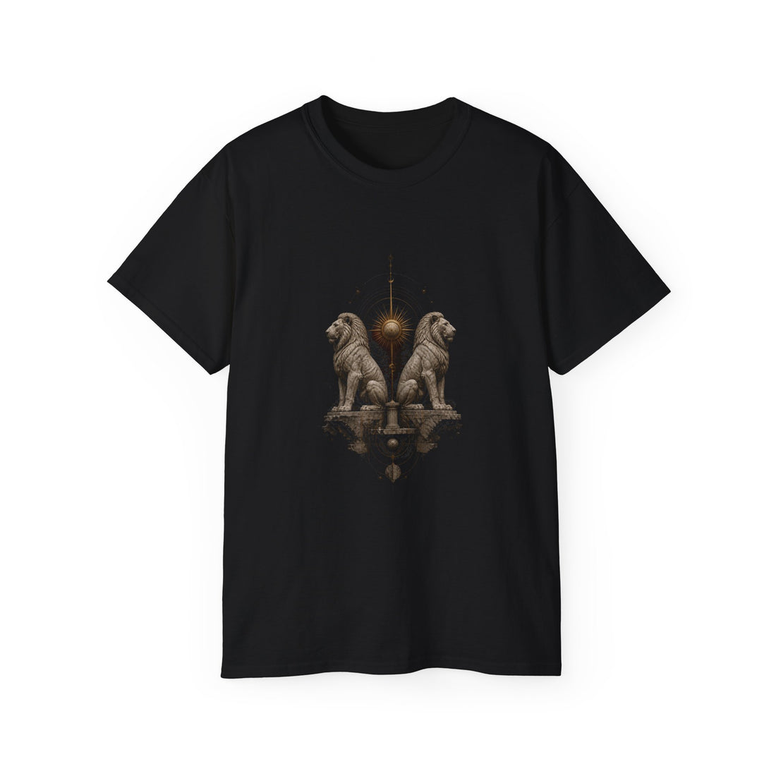Lions of Delos T-Shirt — Printify front view