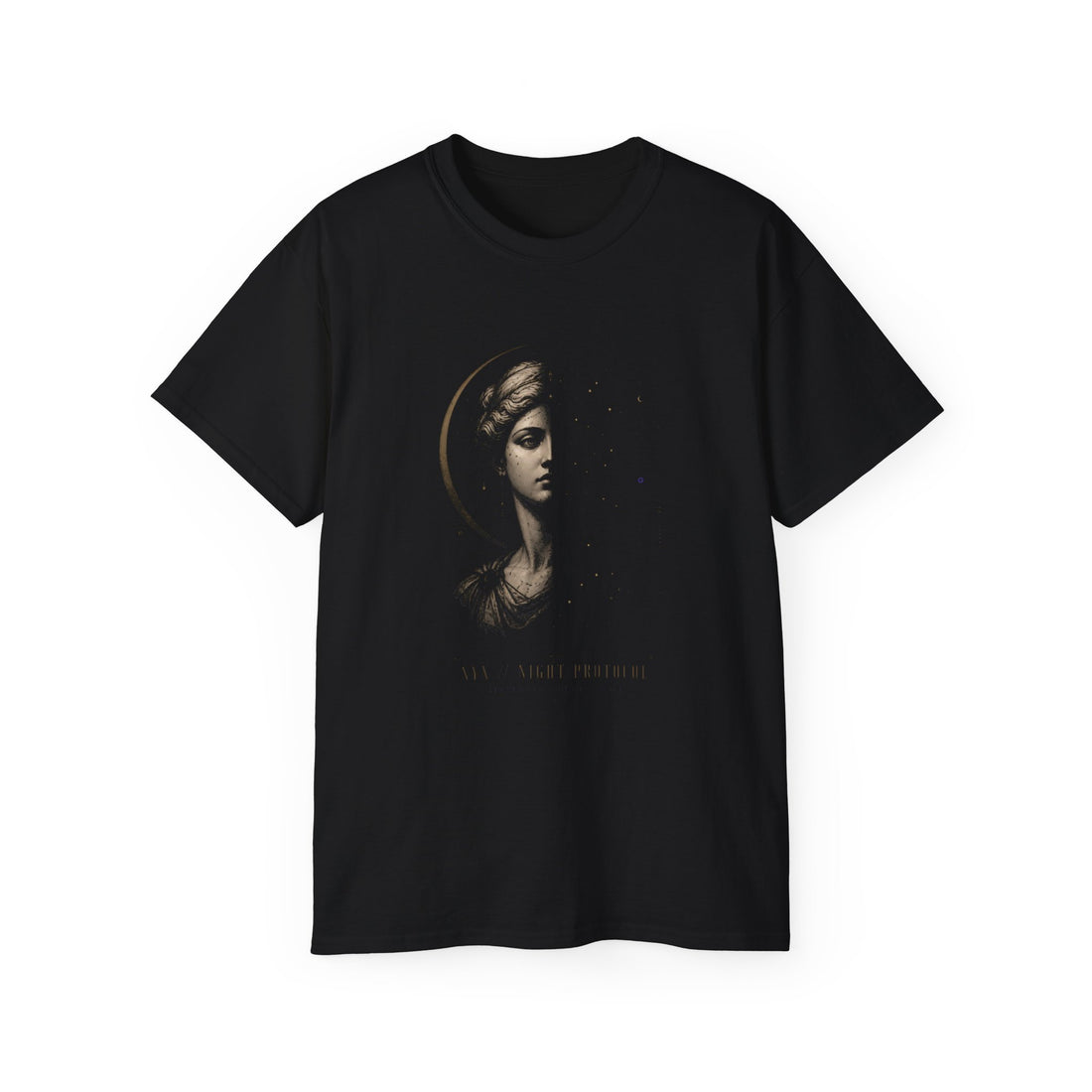 Nyx Night Protocol T-Shirt — Printify front view