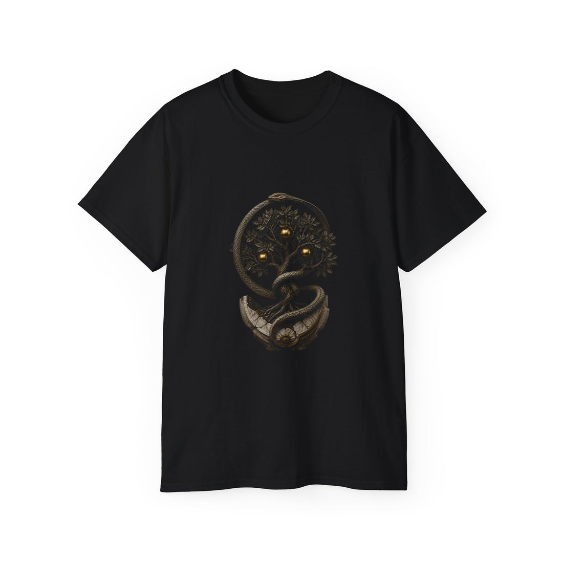 Hesperides Golden Orchard T-Shirt — Printify front view