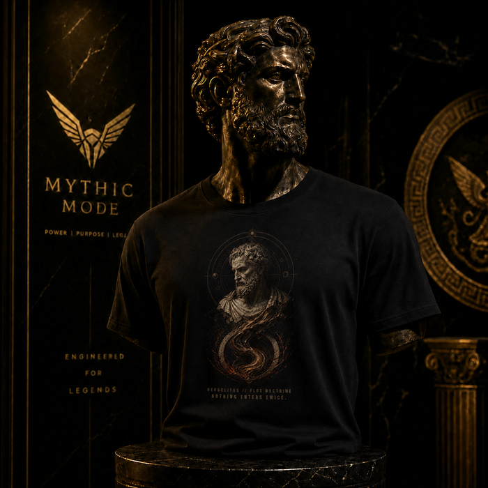 Heraclitus Flux Doctrine T-Shirt — Mythic Mode primary scene
