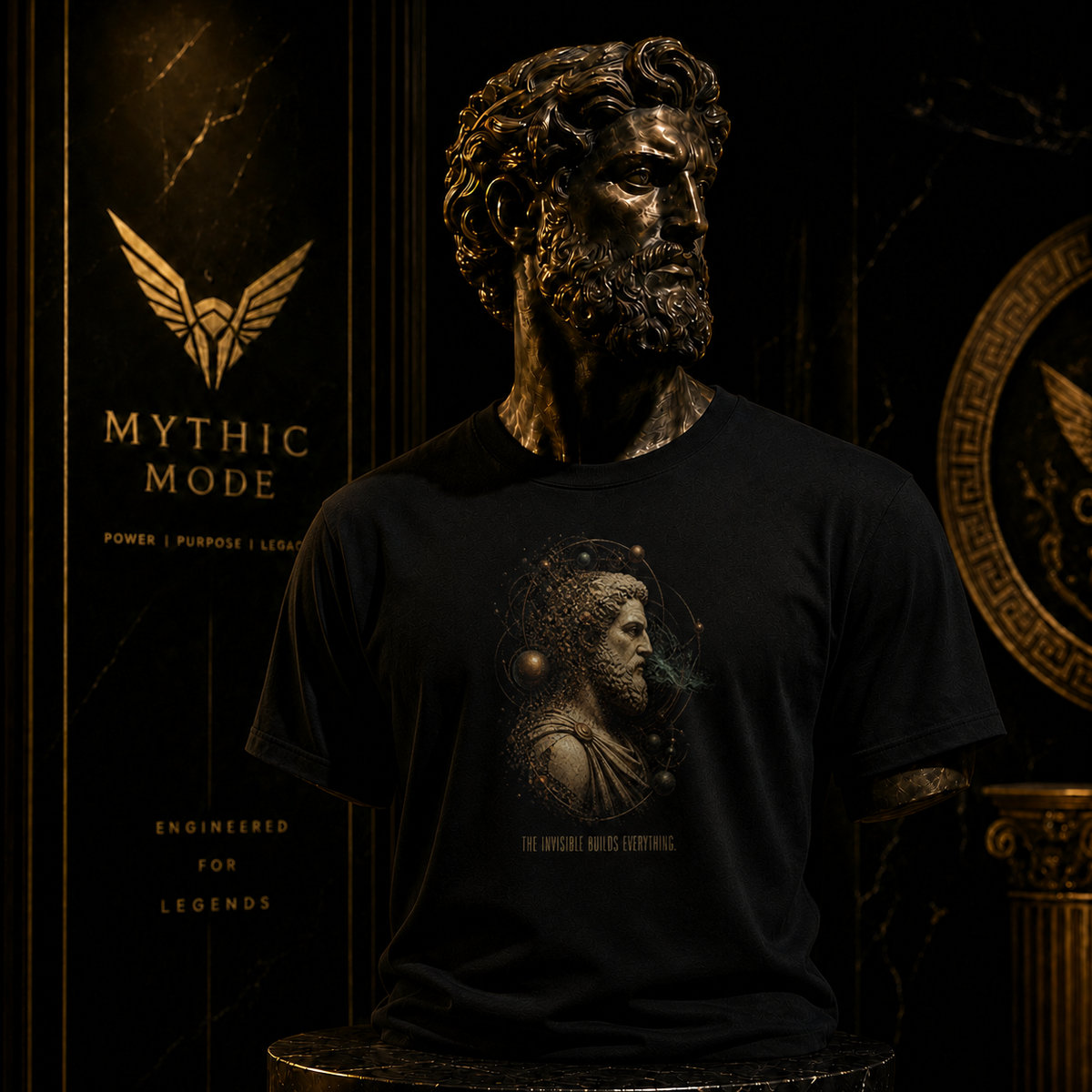 Democritus Atomic Field T-Shirt — Mythic Mode primary scene