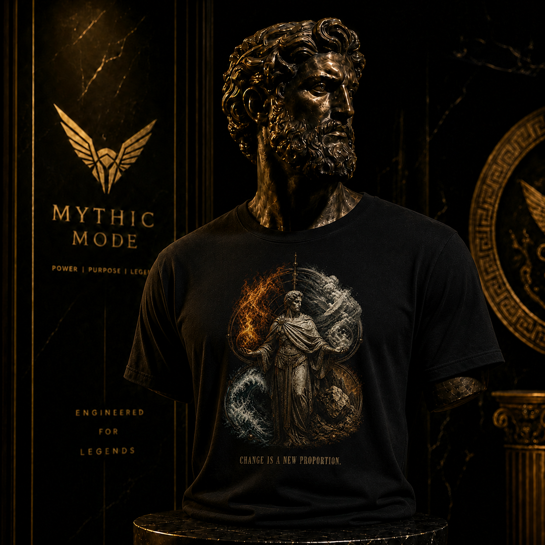 Empedocles Four Roots T-Shirt — Mythic Mode primary scene