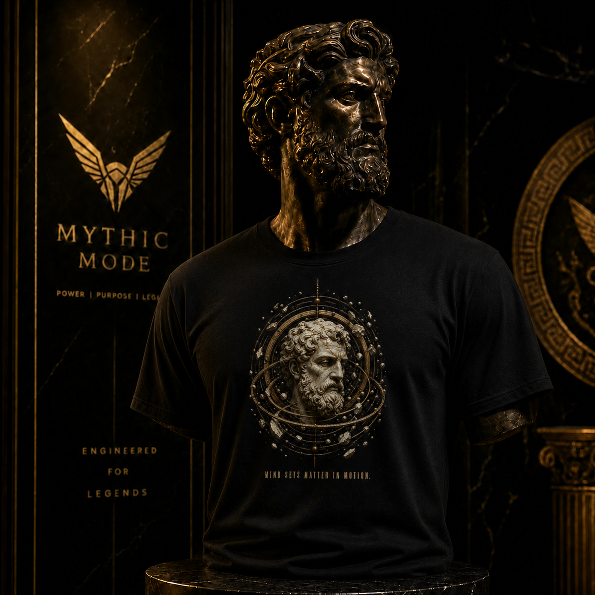 Anaxagoras Nous Engine T-Shirt — Mythic Mode primary scene
