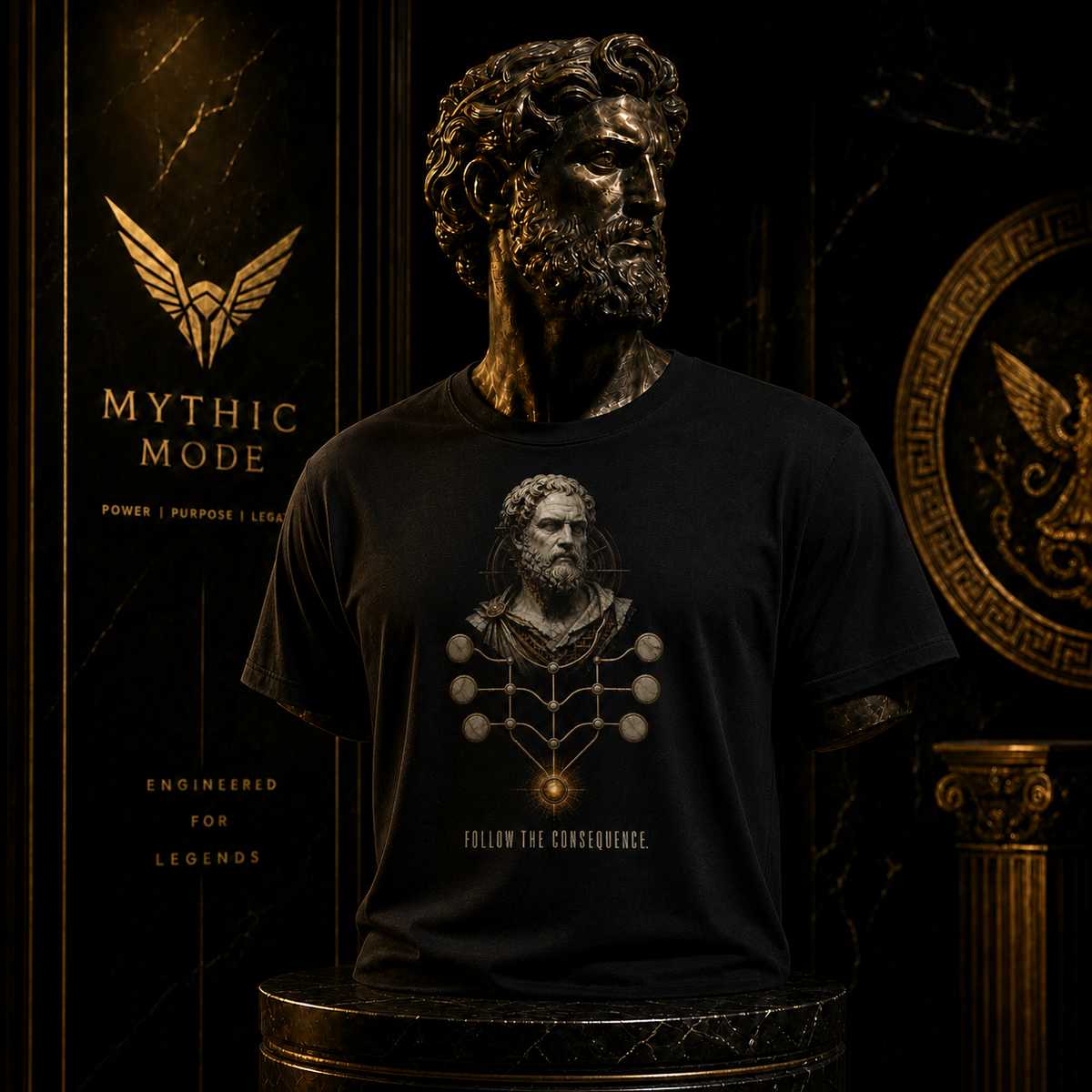 Chrysippus Logic Mesh T-Shirt — Mythic Mode primary scene