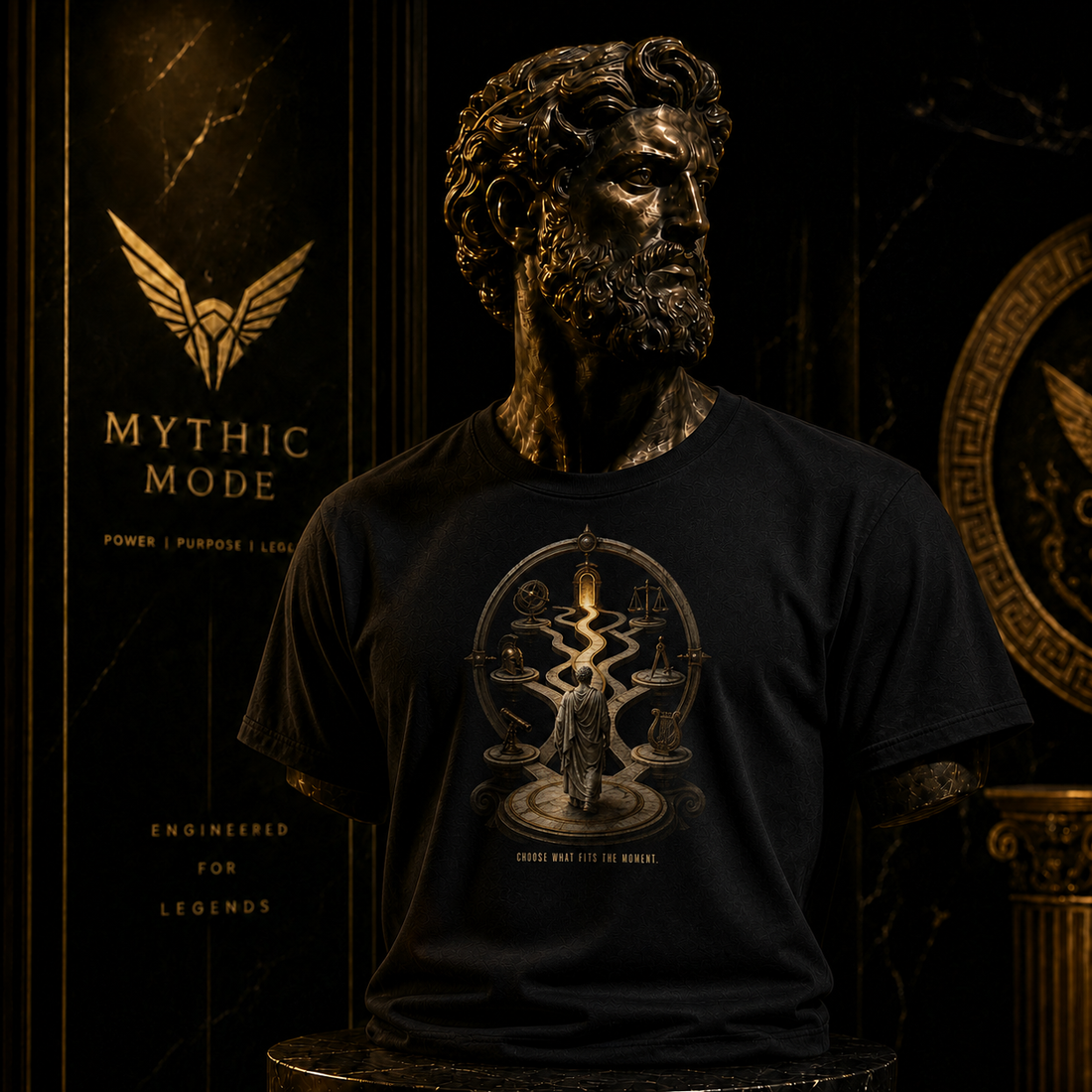 Phronesis Practical Wisdom T-Shirt — Mythic Mode primary scene