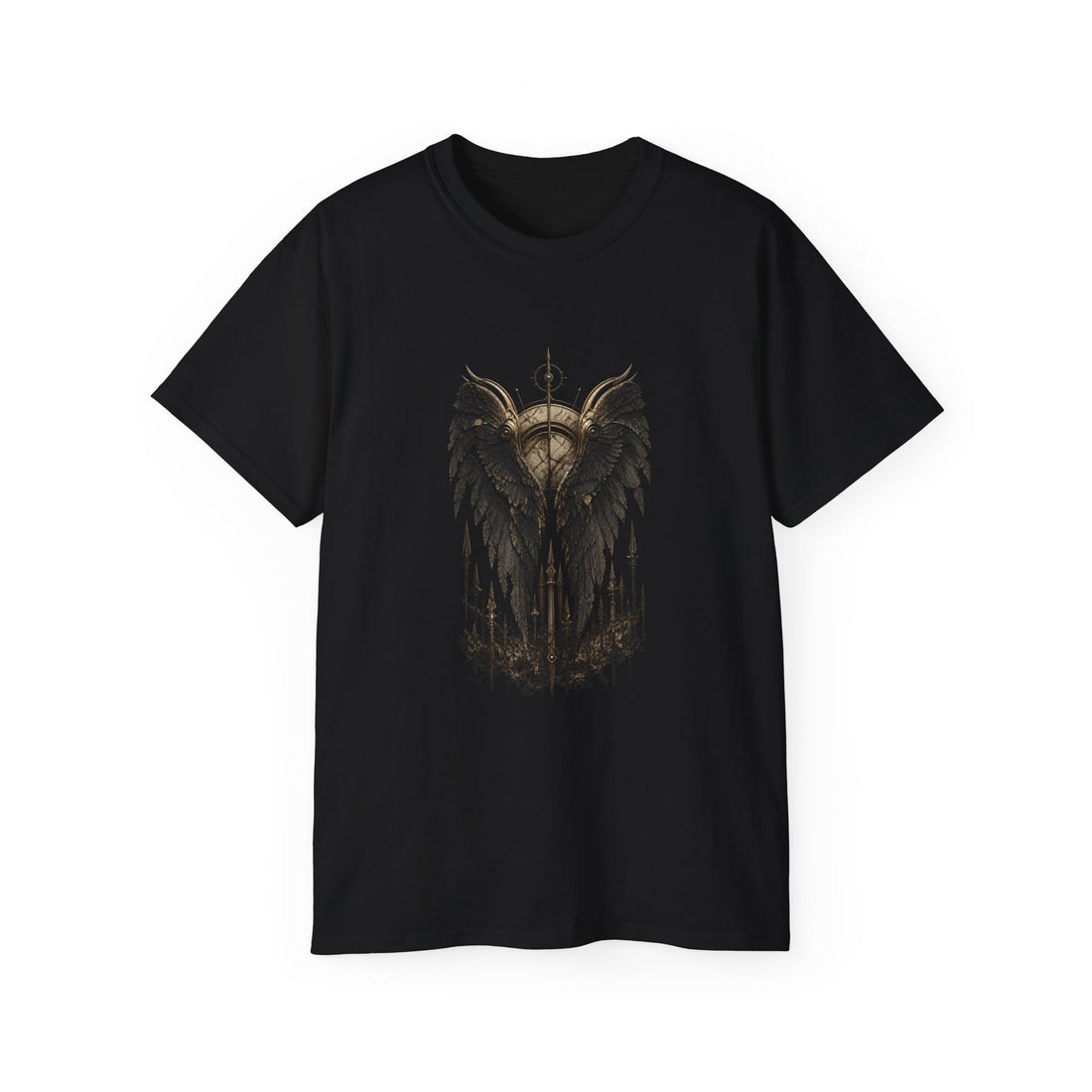 Keres Black Wings T-Shirt — Printify front view