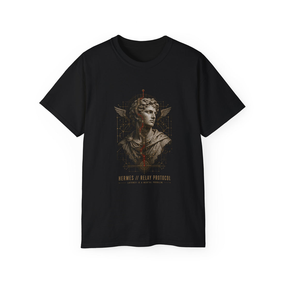 Hermes Relay Protocol T-Shirt — Printify front view