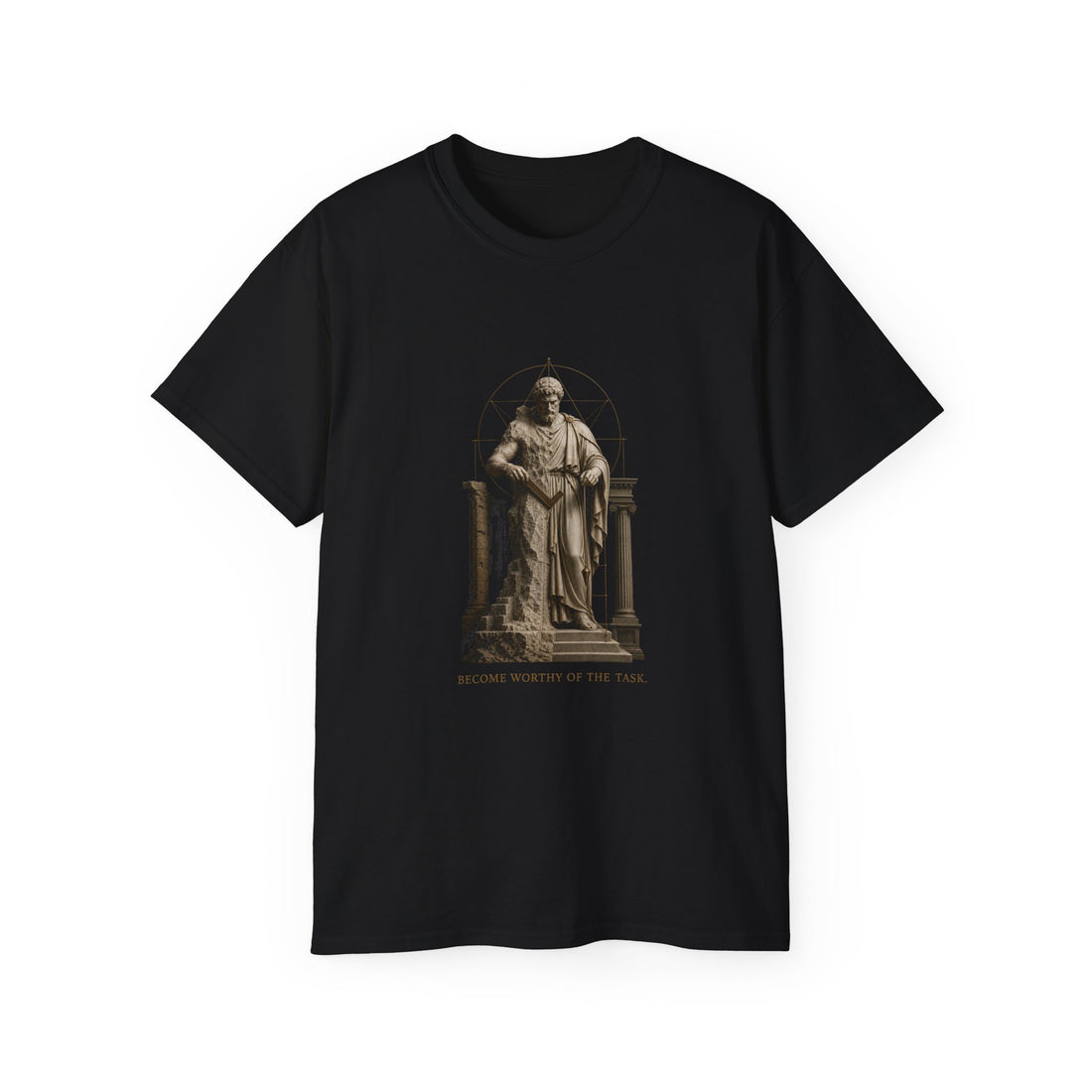 Arete Excellence Standard T-Shirt — Printify front view