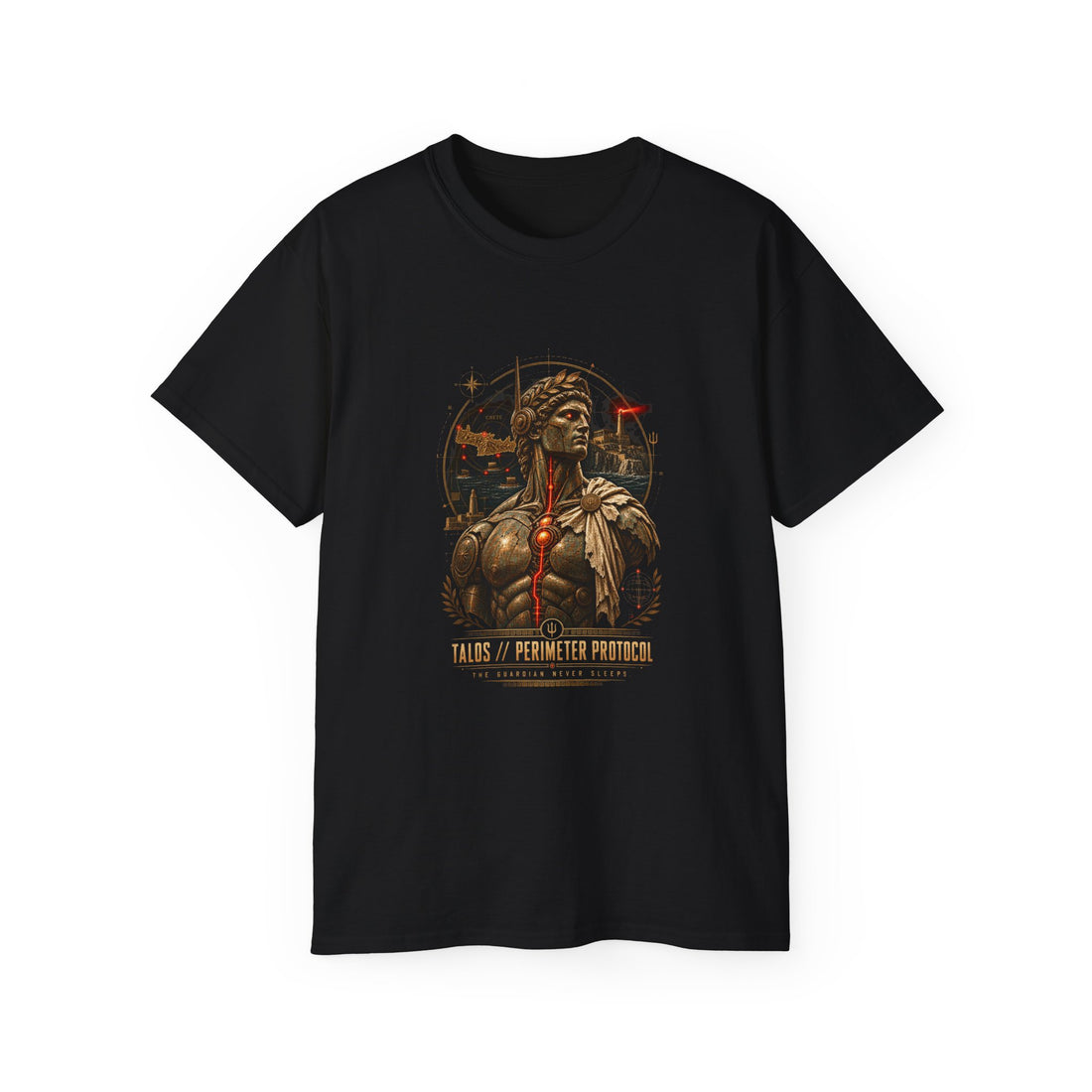 Talos Perimeter Protocol T-Shirt — Printify front view