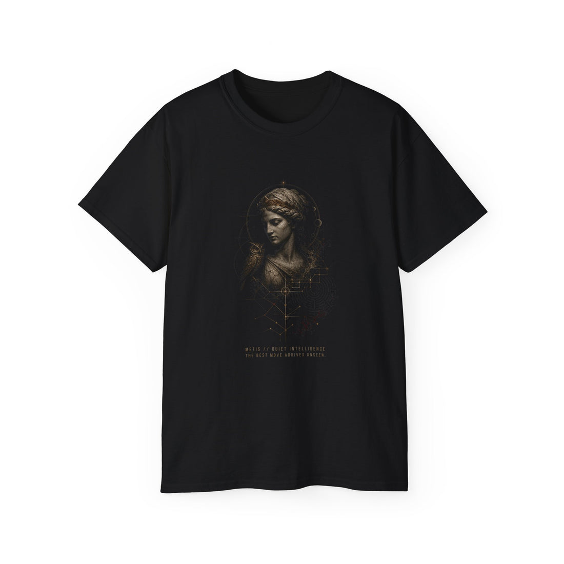 Metis Quiet Intelligence T-Shirt — Printify front view