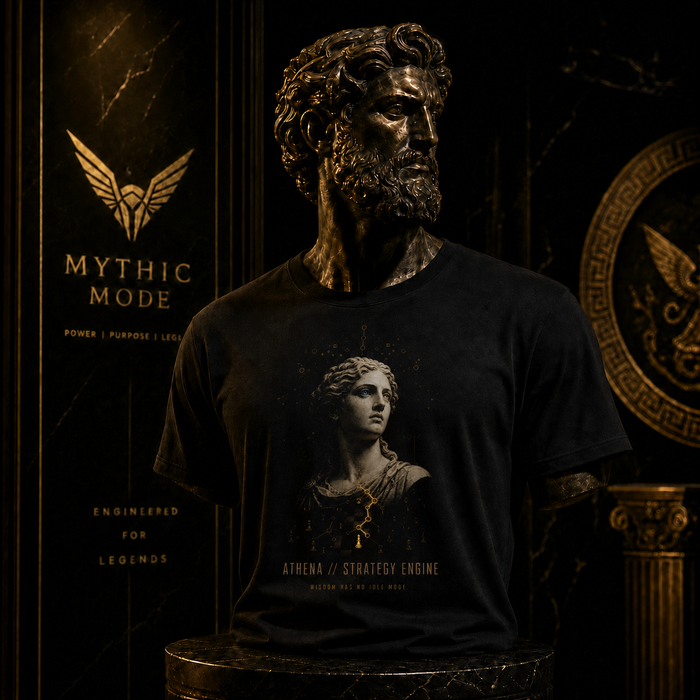 Athena Strategy Engine T-Shirt — Mythic Mode primary scene