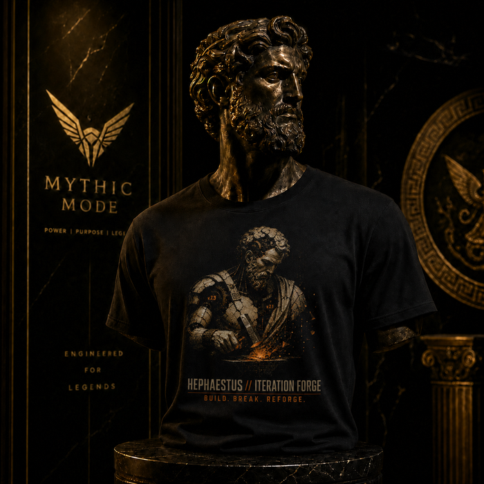 Hephaestus Iteration Forge T-Shirt — Mythic Mode primary scene