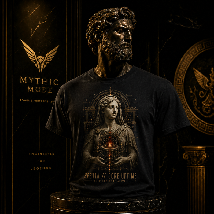 Hestia Core Uptime T-Shirt — Mythic Mode primary scene