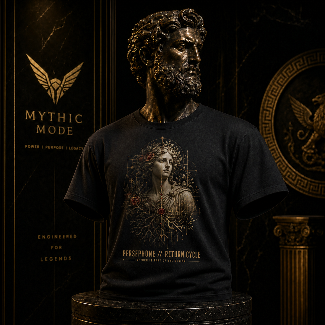 Persephone Return Cycle T-Shirt — Mythic Mode primary scene